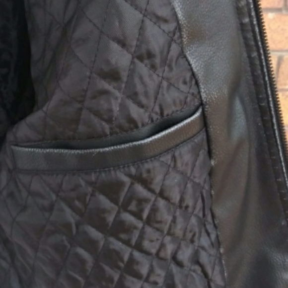 American Rag Cie Faux Leather Jacket Blk M - Picture 7 of 8